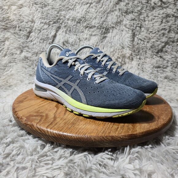 Asics Gel-Cumulus 22 Womens Size 9.5 Blue Lime Mesh Casual Lace Up Running Shoes - Picture 1 of 16